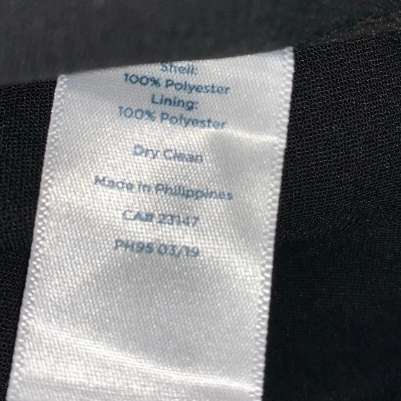 TALBOTS RSVP Ankle Pants Trousers Solid Black Size 16 Fully Lined Dress Slacks - Picture 10 of 10